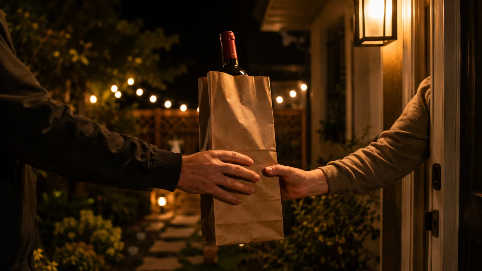 A bottle in a paper bag handed over at a lit front door on a warm September night, long after every store in the province has closed for Labour Day