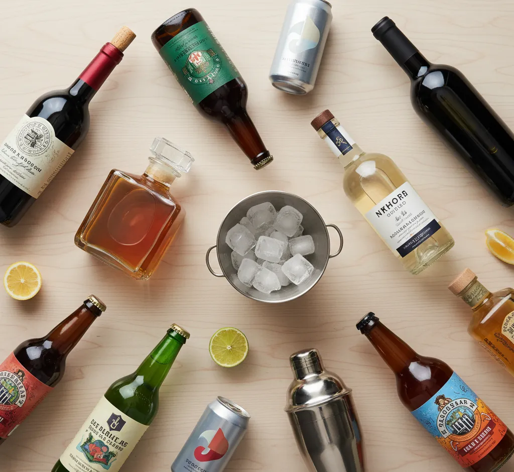 Wide selection of beer wine and spirits available for same-day alcohol delivery service