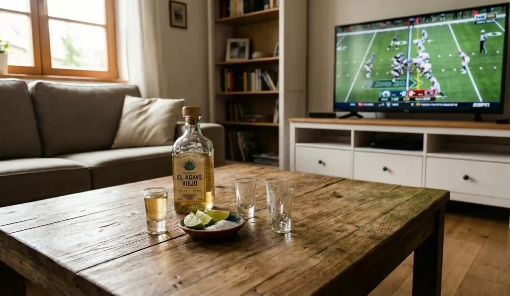 Tequila shots for touchdown celebrations